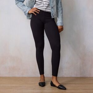 Lauren Conrad L black mid rise legging cotton spandex stretch pants